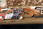 1999 Speedrome Central Regional Championship
First Heat
#112 Bill ''The All American'' Montag - Indiana
Getting a Nasty Hit
